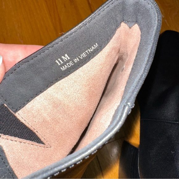Linea Paolo Womens Black Sage Boots Block Heel Square Toe Booties 11 M NEW Y2K - Picture 11 of 13